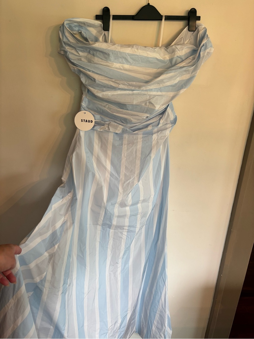 STAUD ‘Lipari’ gown in Adriatic Blue Stripe NWT Sz10 - Picture 7 of 7